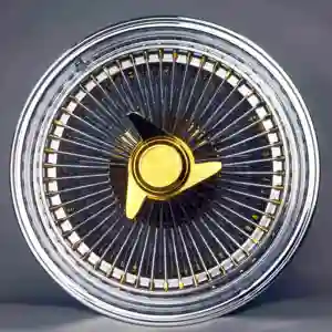 Bku 20 22 24 26 inch wire wheels 100 spokes Gold chrome passenger car hubs rims for Chevy impala CHEVROLET Monte Carlo SS