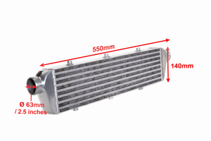 <span class=keywords><strong>Intercooler</strong></span> universel en aluminium FMIC pour turbo 27"x6"x2.5" 550mmx140mmx65mm 2.25" <span class=keywords><strong>57mm</strong></span> I/O - Product Image 5