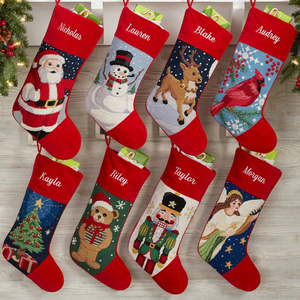 Chaussettes rouges tricotées à l'aiguille personnalisées <span class=keywords><strong>Casse</strong></span>-<span class=keywords><strong>Noisette</strong></span> <span class=keywords><strong>grande</strong></span> <span class=keywords><strong>taille</strong></span> Bas de Noël tricotés pour bébés et enfants - Product Image 1