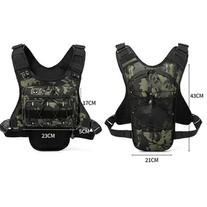 Mochila de pecho para correr, chaleco deportivo para exteriores, mochila para senderismo, carrera, maratón, bolsa táctica deportiva para hombres y mujeres, mochila de camping - Product Image 4
