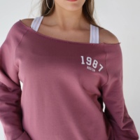 Maßgefertigter Bestickter Damen-Baumwoll-Oversized-Pullover Hoodie Strick-Designer-Rundhalspullover Unisex-Set Individualisierung mit Logo