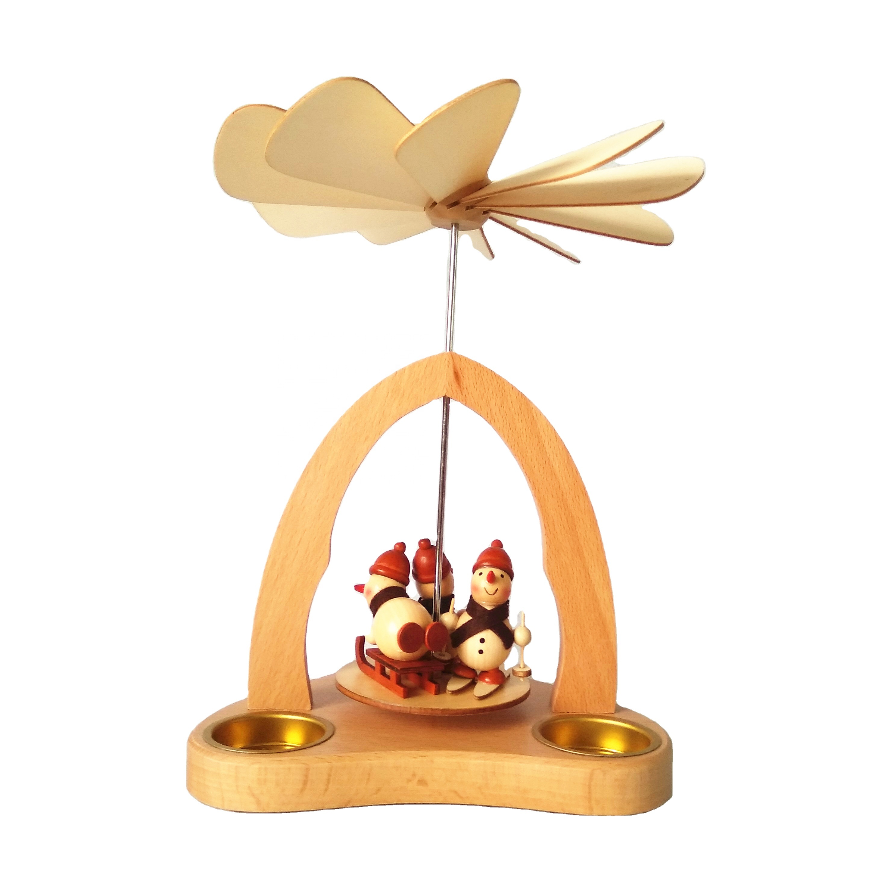 Немецкий деревянный Снеговик Рождественская мельница