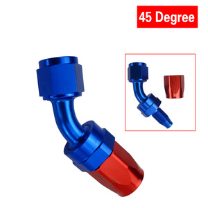 Conectores de Línea de Combustible AN8 Metálicos Azules, Rojos y Negros para Autos Modificados - Product Image 4