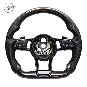 Volant en cuir personnalisé YZ avec fibre de carbone et LED pour <span class=keywords><strong>Audi</strong></span> A6/S6/RS6/A7/Q7/S7/RS7/<span class=keywords><strong>A8</strong></span>/S8/RS <span class=keywords><strong>Sportback</strong></span>/S-Line 2018-2025, garantie 1 an - Product Image 1