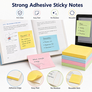 Wholesale Business <strong>Sticky</strong> <strong>Notes</strong> Rectangle <strong>Custom</strong> Logo Repositionable Meeting Record <strong>Sticky</strong> <strong>Notes</strong> Supplier - Product Image 5