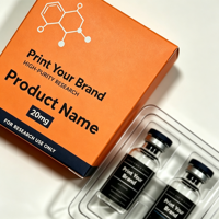Boîtes de stockage de peptides écologiques personnalisées avec étiquettes holographiques et fermeture magnétique pour flacons de 3 ml, emballage en plateau plastique