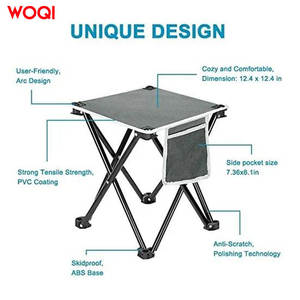 Silla Plegable de Pesca Woqi, Color Gris Espacial, Tela Oxford 600D, Capacidad de 400 Libras, Silla de Exterior de Forma Rectangular - Product Image 4