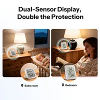 SONOFF SNZB-02DR2 AirGuard TH Capteur de température et d'humidité Zigbee avec écran LCD 3,6'' et surveillance via application, compatible Apple Home via Matter Bridge