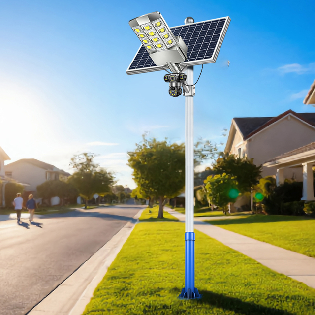 Factory LED Outdoor Waterproof Solar powered Sensor 4G WIFI Monitoring Light Camera Street light Solar