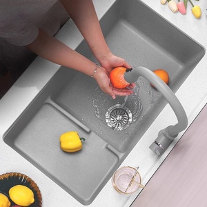 Fregadero de Cocina de Cuarzo, Diseño Escalonado, de Una Sola Pieza, Resistente al Calor y a los Arañazos - Product Image 4
