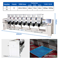 Machine à broder industrielle à 8 têtes avec moteur servo complet, fonctionnement informatisé, automatisation à haute efficacité