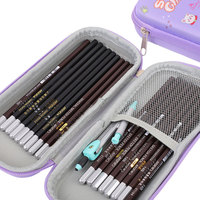 BECOL Trousse à crayons en EVA de dessin animé à succès, grande capacité de rangement, trousse à crayons scolaire colorée pour enfants