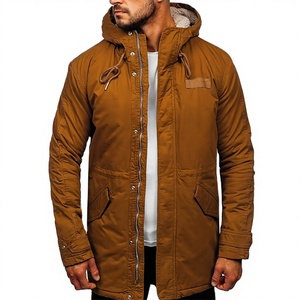 Wholesale New Hot Selling Men's Parka <b>Jacket</b> High Quality Custom Cotton <b>Canvas</b> Winter with Hooded Collar Vintage Cheap Price - Product Image 1