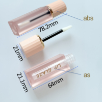 Tube de Rouge à Lèvres Rechargeable de Haute Qualité 2,5 ml Rose avec Logo Estampé à Chaud, Contenant Vide pour Gloss Cosmétique – Vente en Gros