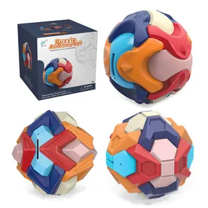 2022新款儿童玩具3D拼图组装积木球DIY可拆卸存钱罐组装球早教玩具