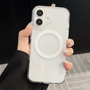 เคสแม่เหล็กใสสำหรับเคส/ไอโฟน 16 แม็กซ์ 13 โปร ไอโฟน 15 โปร เคสโทรศัพท์มือถือแบบด้าน ไม่มีหาง  โลโก้ปรับแต่งได้ - Product Image 1