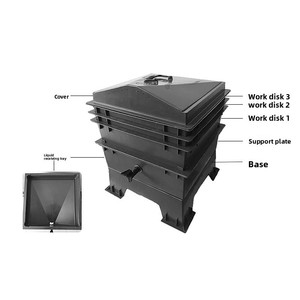 Boîte et tour de compostage pour vers de terre, pour déchets de cuisine, élevage de vers, <span class=keywords><strong>engrais</strong></span> organique, jardinage extérieur et pêche - Product Image 4