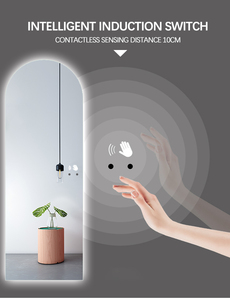 โค้งรูปร่างหรี่สวิทช์สัมผัส LED เต็มความยาวโต๊ะเครื่องแป้งกระจกแต่งตัวกระจกที่มีไฟ - Product Image 3