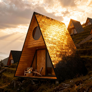 Casa <span class=keywords><strong>Hotel</strong></span> Triangular Modular Desmontable Moderna para Alojamiento Ecológico y Elegante, Solución para Proyectos y Uso Comercial - Product Image 1