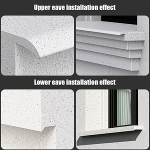 Gouttière de fenêtre en alliage d'aluminium, gouttière de mur de bâtiment, déflecteur d'eau imperméable, bande de drainage de toit - Product Image 6