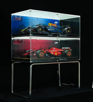 Boîte de Présentation en Acrylique Anti-UV pour Voitures Miniatures, 1/8/18/24, Vitrine Antipoussière avec 4 Étagères pour Modèles Hot Wheels/Tomica, Étui de Rangement Transparent
