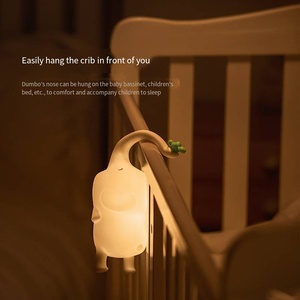 Lampe tactile LED écologique MEGO HOME en silicone/silicone+ABS, forme d'éléphant de dessin animé, veilleuse pour les chambres de bébé/enfants - Product Image 6