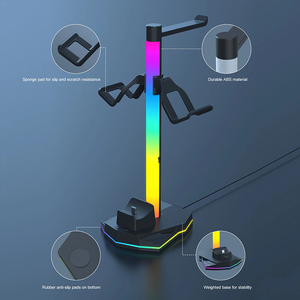 HS-SW2042 3-in-1 RGB Gaming Controller & <b>Headset</b> Charging <b>Stand</b> with 2 USB Port Controller Charger Station Game Accessories - Product Image 4
