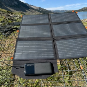 แผงโซลาร์เซลล์พับได้ Alecter Solar 100W รุ่นล่าสุด โมโนคริสตัลไลน์ สีดำ ประสิทธิภาพ 23% ได้รับการรับรองจาก TUV สำหรับใช้งานกลางแจ้ง พร้อมพาวเวอร์แบงค์ 32 - Product Image 3