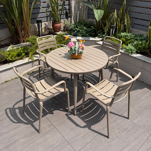 Banc <span class=keywords><strong>de</strong></span> <span class=keywords><strong>jardin</strong></span> moderne Junyi TC2584 pour 4 personnes, en alliage d'<span class=keywords><strong>aluminium</strong></span>, anti-corrosion, imperméable, écologique, pour <span class=keywords><strong>jardin</strong></span>, villa, balcon - Product Image 3