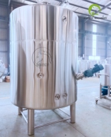 Réservoir de stockage d'huile de coco en acier inoxydable de qualité alimentaire avec système de chauffage, d'isolation et d'agitation