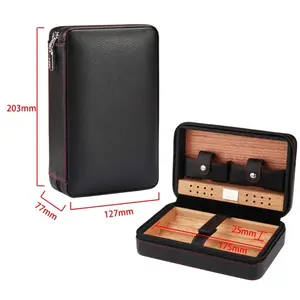 Hot selling waterproof popular design OEM travel leather cigar case