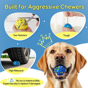 Accessoires pour chiens en gros : Jouet balle légère pour chien, balle rebondissante pour mâcheurs agressifs, diverses tailles, indestructible - Product Image 4