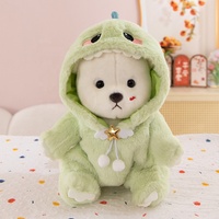 Ours en peluche personnalisé avec tenue amovible, jouet en peluche doux, vente en gros, fabricant OEM ODM, logo personnalisé, cadeau pour enfants