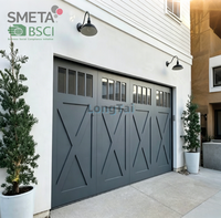 Puerta de Garaje de Madera Sólida de Lujo LONGTAI 2026, Nogal Negro, Arco Superior, Automática, para Villas Premium