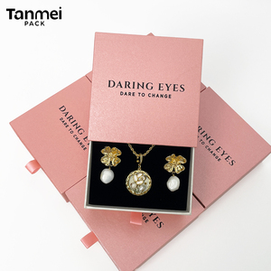 Custom Logo Jewelry Packaging <b>Box</b> Paper Drawer <b>Gift</b> <b>Box</b> for Ring <b>Earring</b> Bracelet Pendant Necklace Luxury <b>Box</b> - Product Image 1