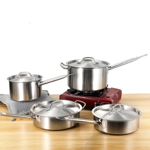 Casserole en acier inoxydable antiadhésive de grande capacité personnalisée, diamètre 30 cm, une seule oreille, compatible induction, passe au lave-vaisselle, tout - Product Image 6