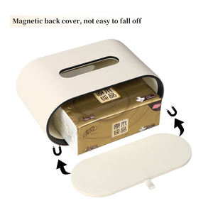 Boîte à mouchoirs ovale personnalisée de luxe en cuir PU porte-boîte à mouchoirs pour hôtel bureau décor à la maison fournisseur de boîtes à mouchoirs - Product Image 3