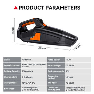 Aspirateur de voiture à forte puissance USB Rechargeable Mini dépoussiéreur sans fil pour clavier de bureau à domicile - Product Image 3