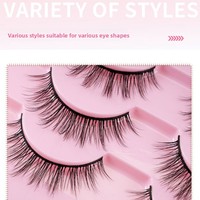 10 Paires de Faux Cils Européens et Américains 3D Effet Miroir Multi-Niveaux pour Grands Yeux, Cils de Petit Diable Transfrontaliers