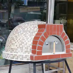 Horno de Pizza de leña personalizado, horno de barbacoa de ladrillo de Gas de carbón, horno de Pizza, capacidad de horno de 12 pulgadas, Pizza para 3 uds.