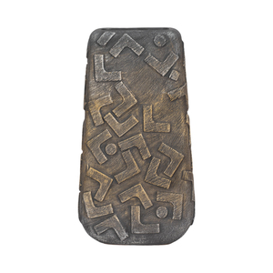 Vaso in ceramica astratto testurizzato con design geometrico scultoreo per soggiorno, decorazione per la casa, camera da letto, espositore d'accento - Product Image 1
