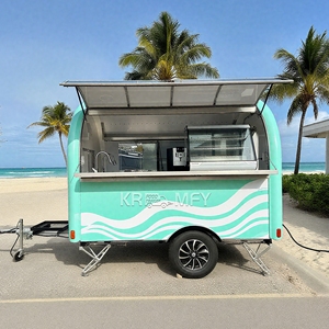 Hotel Snack Truck Street <b>Hot</b> Dog Pizza Vending Multifunction Fiberglass Beverage Cart Coffee Van Mobile Food Trailer - Product Image 5