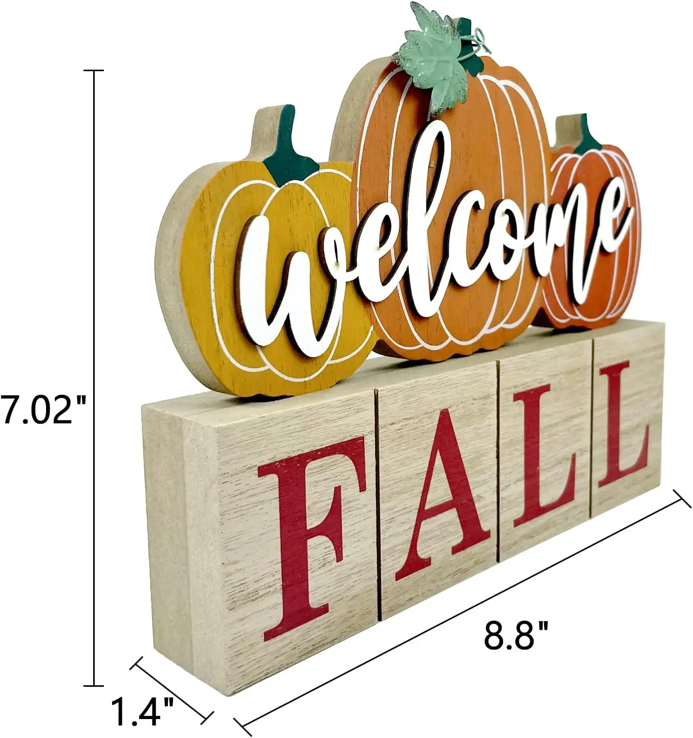 Hot sale Fall Decorations for Home Welcome Fall Pumpkin Sign Rustic Farmhouse Wooden Autumn decoration