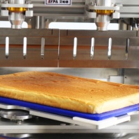 Machine de découpe automatique de gâteaux industrielle à ultrasons pour la découpe de formes triangulaires isocèles, de diamants et de brownies - Équipement de boulangerie