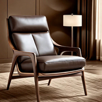Fauteuil de direction inclinable minimaliste à dossier haut, ergonomique, avec coussin en cuir double couche, idéal pour la maison, le bureau ou le salon