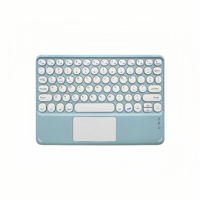 Keyboard Bluetooth Ultra-Tipis 9.7-11 Inci untuk Tablet 12.9 Inci, Tombol Bulat Senyap dengan Pad Angka & Tata Letak Aritmatika