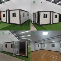Maison conteneur étroite extensible de 20 pieds, magasin portable, mini-maison, maison modulaire en acier pour camping en arrière-cour, vie en zone isolée