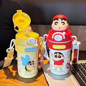 ขวดน้ำเก็บอุณหภูมิสำหรับเด็ก เครยอนชินจัง ฝาปิดพร้อมหลอดสแตนเลส 316 สำหรับใช้ในโรงเรียน รุ่นซัมเมอร์ 2025 - Product Image 3