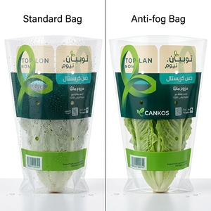 Sacs à légumes trapézoïdaux en CPP imprimés sur mesure avec trous de ventilation, manchon d'emballage conique pour laitues, fabricant - Product Image 3