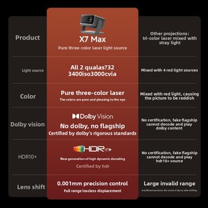 Nouvelle sortie : Projecteur intelligent Dangbei X7 Max 4K DLP pour jeux, 3400 lumens, système d'exploitation Android, faible lumière bleue (pour usage domestique) - Product Image 4